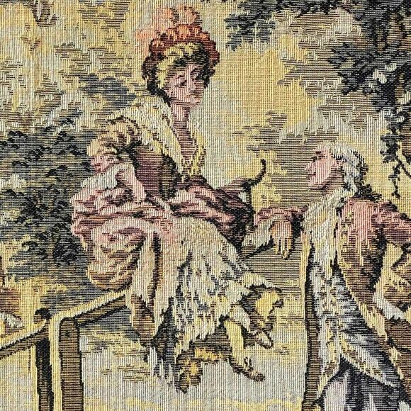 Antique French Aubusson tapestry 57”x20” (c) late 19th or early 20th century. - Picture 6 of 11